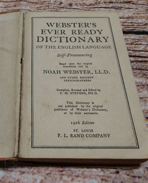 the first webster dictionary