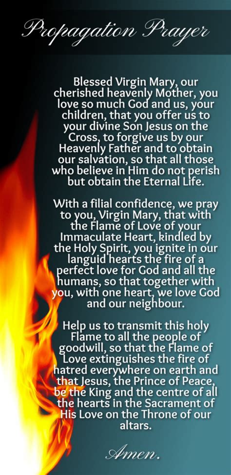 the flame of love prayer