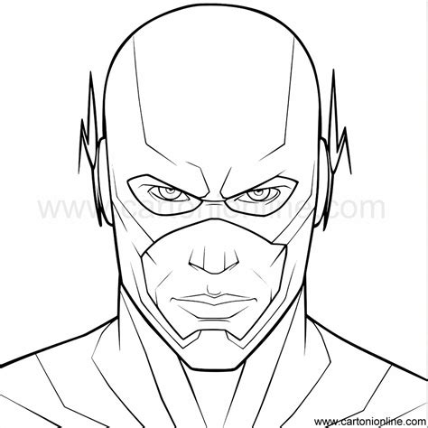 The Flash Head Coloring Page