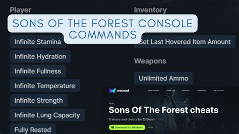 The Forest Console Commands All Items
