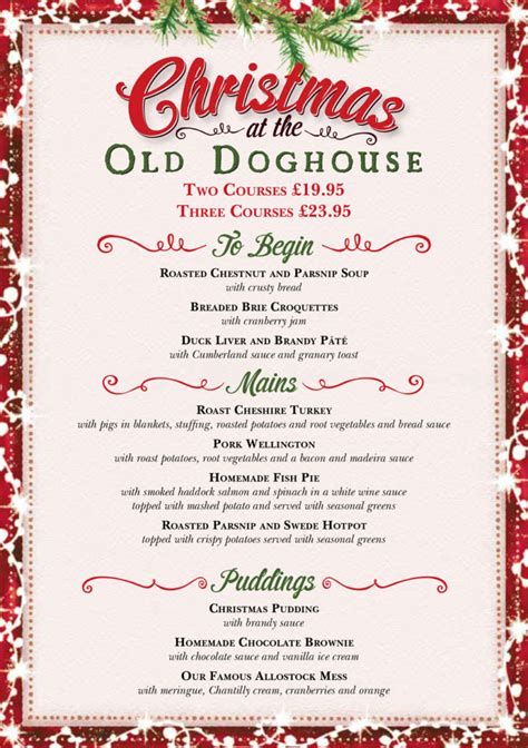 the greyhound christmas menu