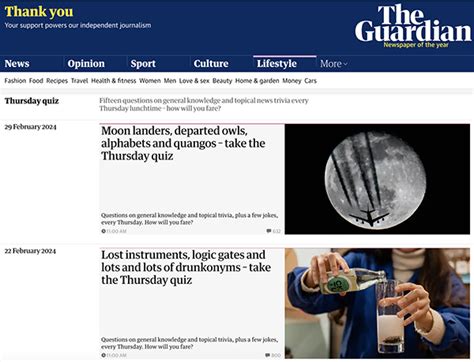 the guardian uk thursday quiz