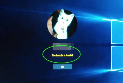 The Handle Is Invalid