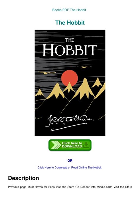 The Hobbit Filetype PDF Revealed