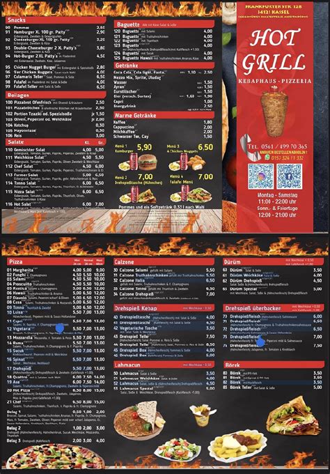 the hot grill menu