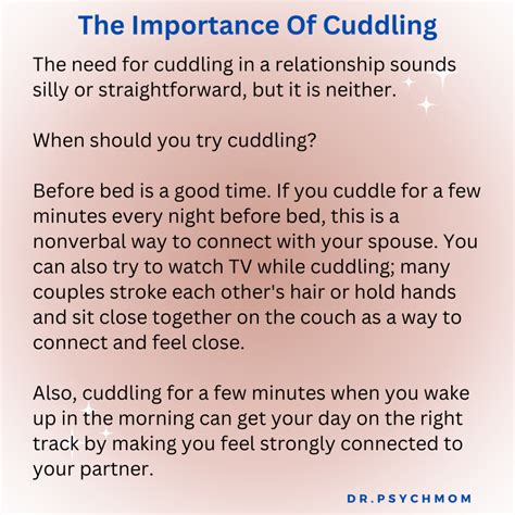 The Importance Of Snuggling