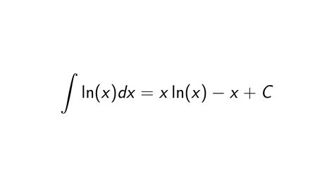 the integral of ln x