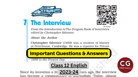 the interview questions and answers class 12 extra