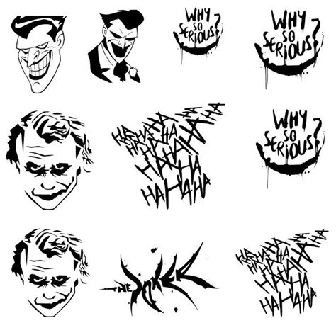 the joker tattoo stencil