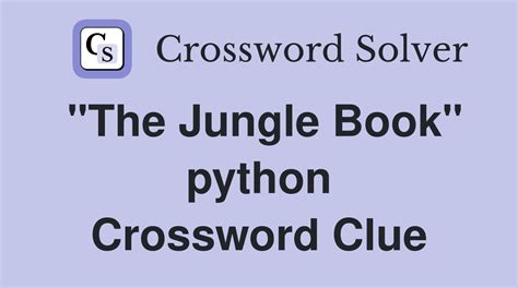 The Jungle Book Python Crossword