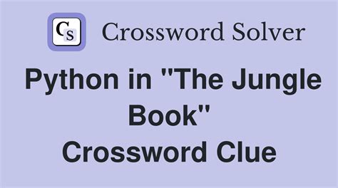 The Jungle Book Python Daily Themed Crossword