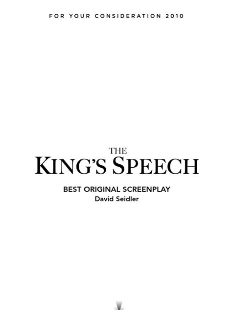 the king's speech script