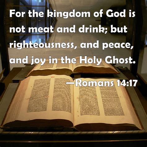 the kingdom of god is not meat and drink