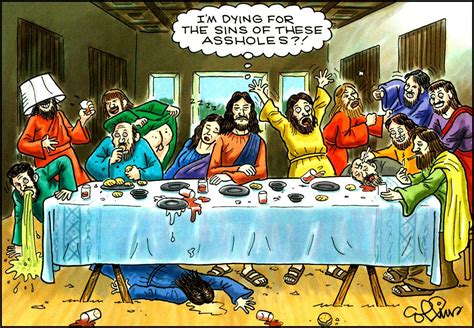 the last supper cartoon