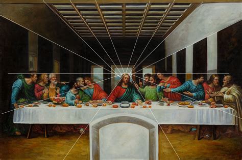 the last supper linear perspective