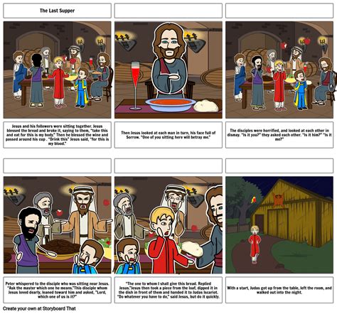 the last supper story board