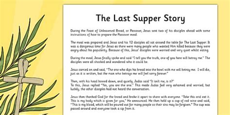 the last supper story summary