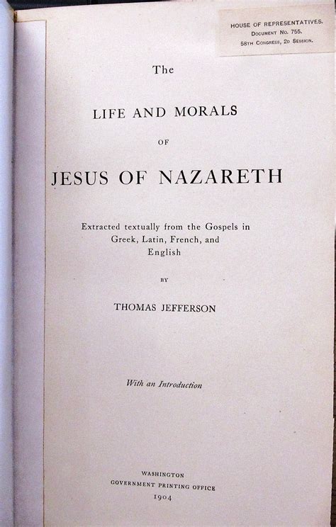 the life and morals of jesus of nazareth pdf