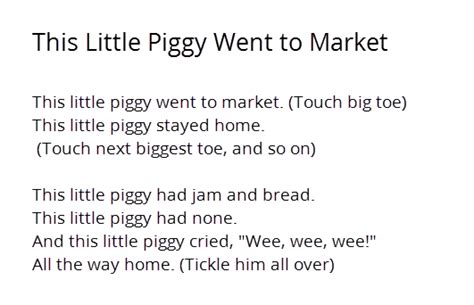 the little piggies toe song