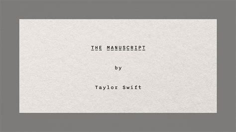 the manuscript lyrics