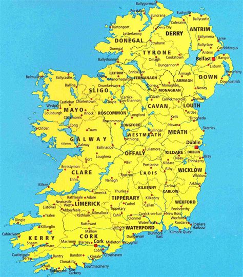 the map of ireland