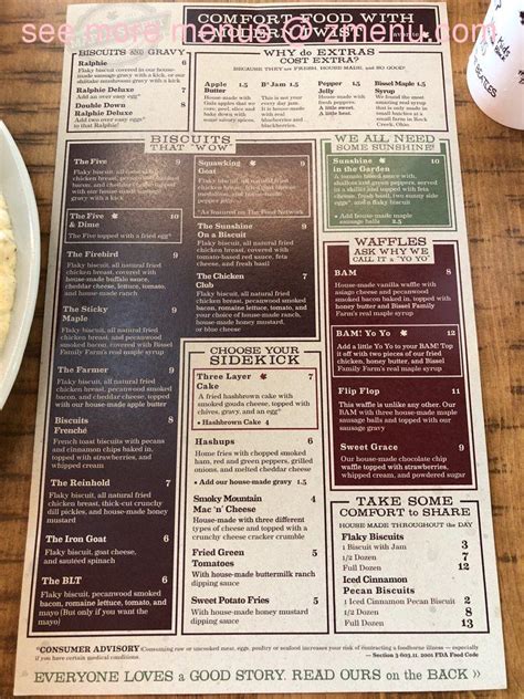 the maple biscuit company menu