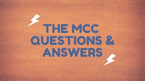 the mcc question answer