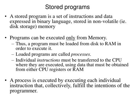 The Meaning Of Stored Programs