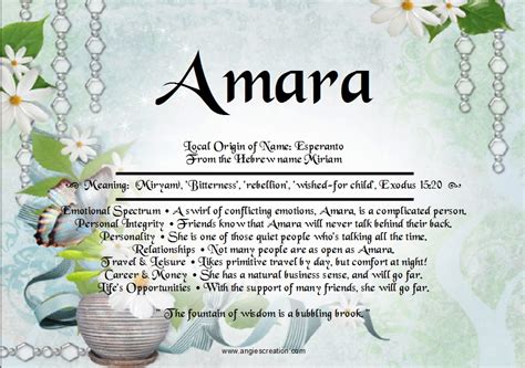 the meaning of the name amara