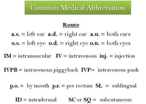 the medical abbreviation of right ear is