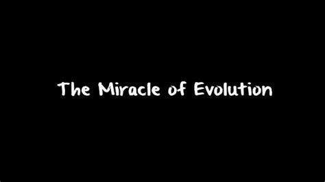 the miracle of evolution