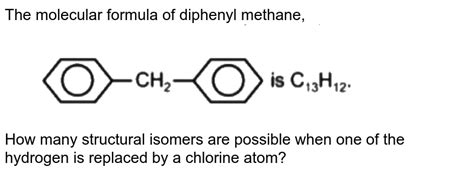 the molecular formula of diphenyl methane