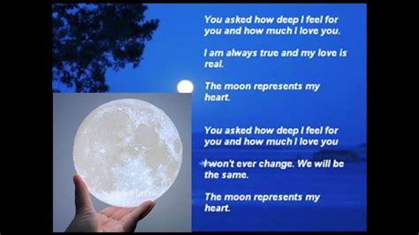 the moon represents my heart english