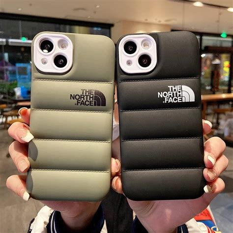 the north face puffer phone case