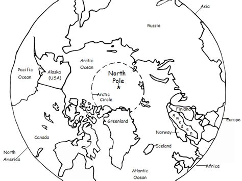 The North Pole Printable Map