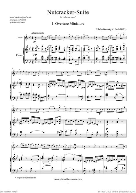 The Nutcracker Violin Sheet Music