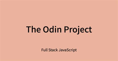 the odin project java