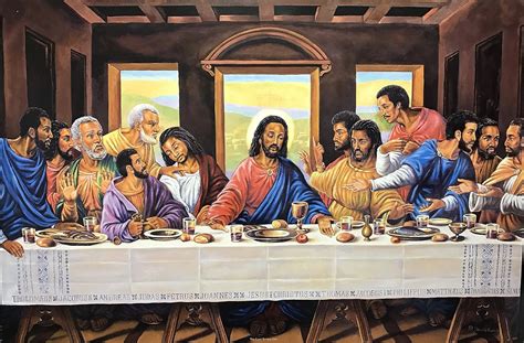 the original black last supper painting