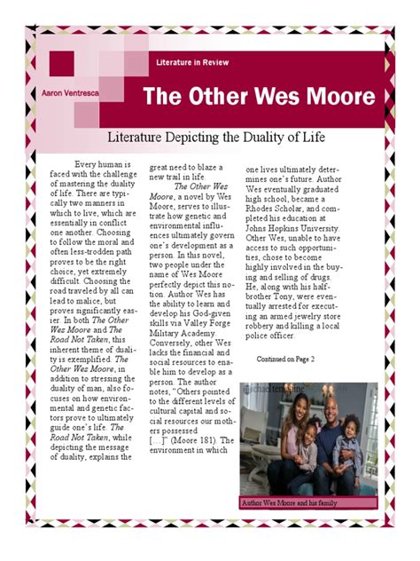 the other wes moore chapter 1 pdf