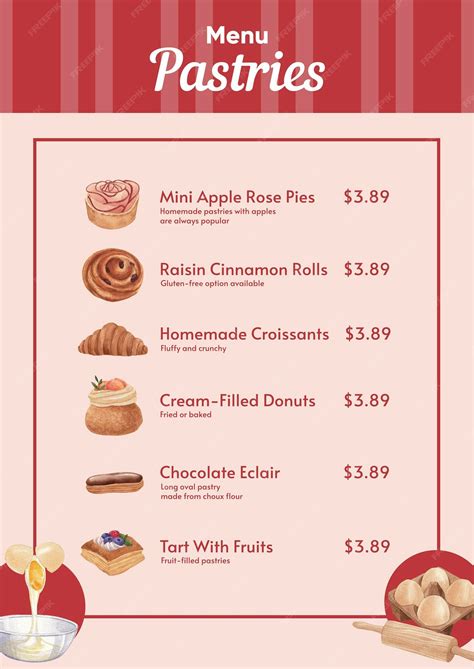 the pastry box menu