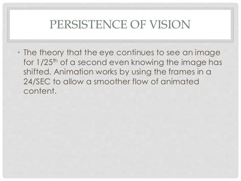the persistence of vision theory