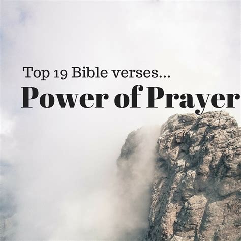 the power of prayer scriptures in the bible