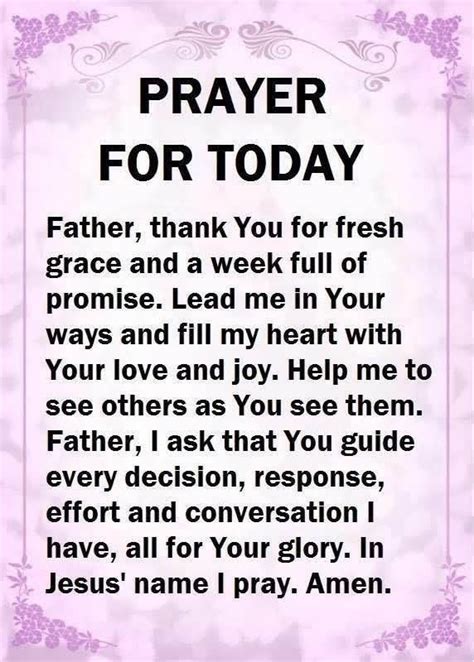 the prayer for today