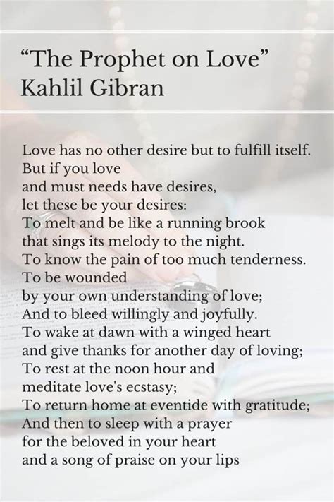 the prophet kahlil gibran on love