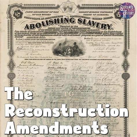 the purpose of the reconstruction amendments
