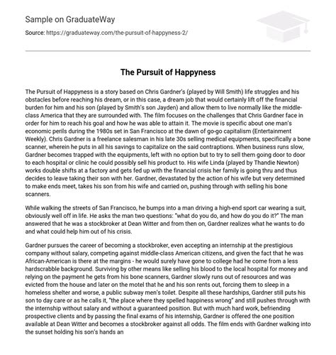 the pursuit of happiness analysis