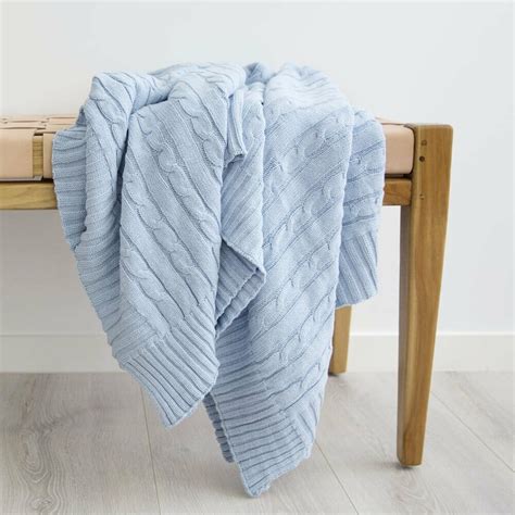 The Range Blue Knitted Throw