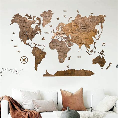 The Range World Map Wall Art