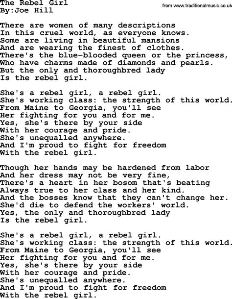 the rebel girl lyrics