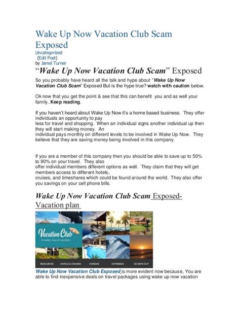 the resort club scam